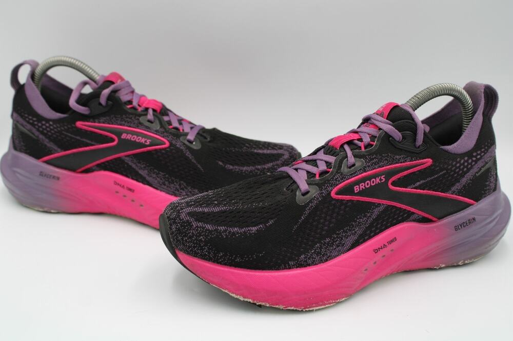 Size 8 - Brooks Women's Glycerin 22 'Black Montana Fuchsia' - 120434 18 093